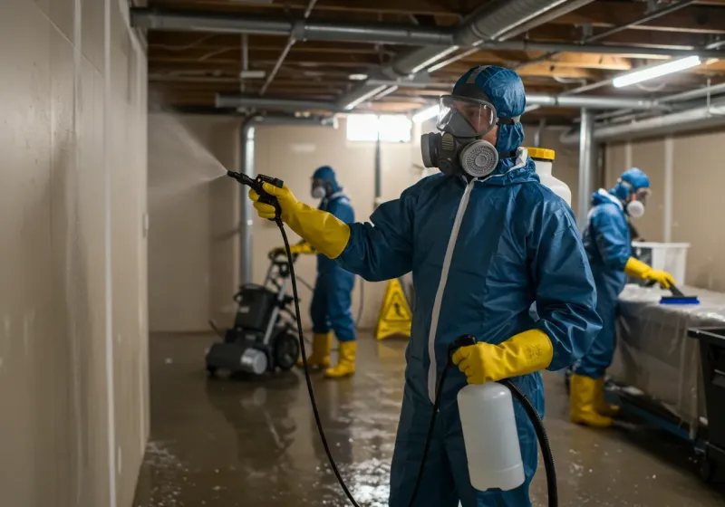 Basement Sanitization and Antimicrobial Treatment process in Tariffville, CT